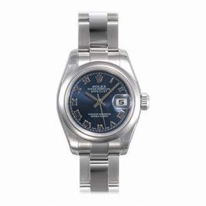 Rolex Datejust Blue Roman Dial Oyster Bracelet Ladies Watch 179160BLRO