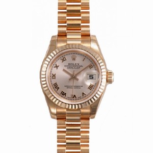 Rolex Lady-Datejust 26 Champagne Dial 18k Rose Gold President Automatic Ladies Watch 179175CRP