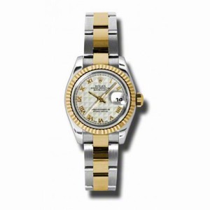 Rolex Datejust Ivory Dial Automatic Stainless Steel and 18kt Yellow Gold Ladies Watch 179173IPRO