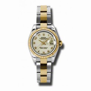 Rolex Datejust Ivory Jubilee Dial Automatic Stainless Steel and 18kt Yellow Gold Ladies Watch 179173IJAO