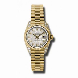 Rolex Lady-Datejust 26 Meteorite Dial 18K Yellow Gold President Automatic Ladies Watch 179238MTDP