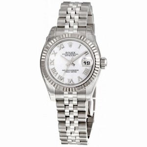 Rolex Datejust Mother of Pearl Dial 18k White Gold Fluted Bezel Watch 179174MRJ