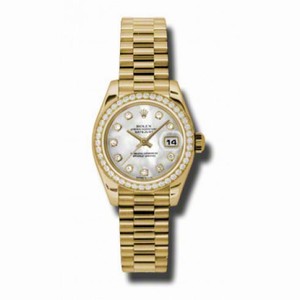 Rolex Lady-Datejust 26 Mother Of Pearl Dial 18K Yellow Gold President Automatic Ladies Watch 179138MDP
