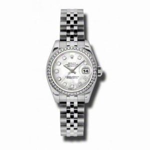 Rolex Datejust Mother of Pearl Diamond Dial Steel and White Gold Ladies Watch 179384MDJ