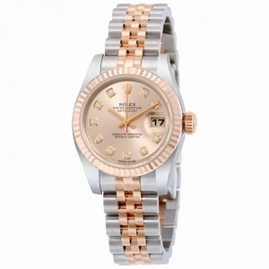 Rolex Datejust Automatic Stainless Steel w/ 18kt Rose Gold Ladies Watch 179171PDJ