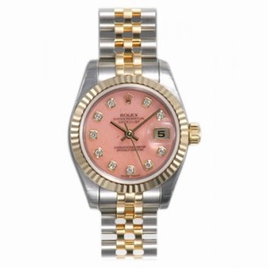 Rolex Datejust Pink Diamond Dial Jubilee Bracelet Two Tone Ladies Watch 179173PDJ