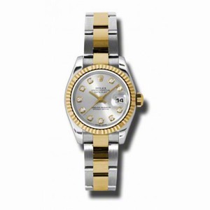 Rolex Datejust Silver Dial Automatic Stainless Steel and 18kt Yellow Gold Ladies Watch 179173SDO