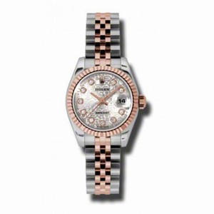 Rolex Datejust Automatic Stainless Steel w/ 18kt Rose Gold Ladies Watch 179171SJDJ