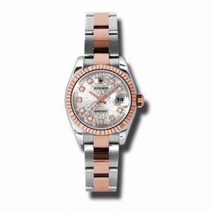Rolex Datejust Automatic Stainless Steel w/ 18kt Rose Gold Ladies Watch 179171SJDO