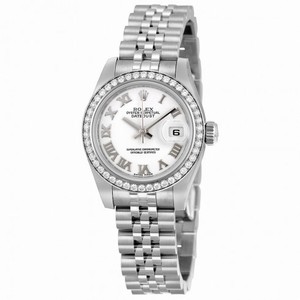 Rolex Lady-Datejust White Dial 18 Carat White Gold Automatic Watch 179384WRJ