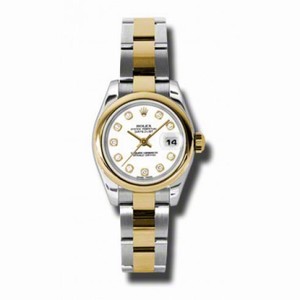 Rolex Datejust White Dial Automatic Stainless Steel and 18kt Yellow Gold Ladies Watch 179163WDO