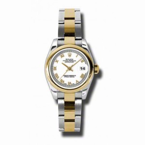 Rolex Datejust White Dial Automatic Stainless Steel and 18kt Yellow Gold Ladies Watch 179163WRO