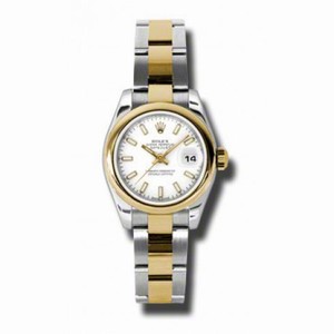 Rolex Datejust White Dial Automatic Stainless Steel and 18kt Yellow Gold Ladies Watch 179163WSO