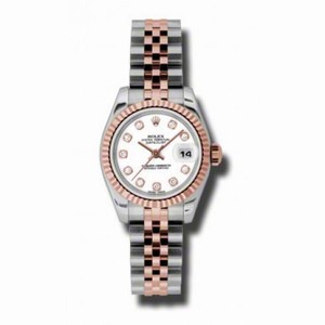 Rolex Datejust Automatic Stainless Steel w/ 18kt Rose Gold Ladies Watch 179171WDJ