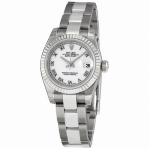 Rolex Lady Datejust White Dial Oyster Bracelet White Gold Ladies Watch 179174WRO