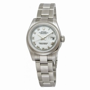 Rolex Datejust White Roman Dial Oyster Bracelet Ladies Watch 179160WRO