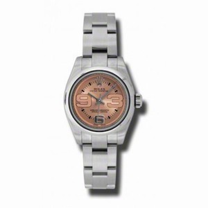 Rolex Pink Maxi Dial Stainless Steel Oyster Bracelet Ladies Watch 176200PMAXIO