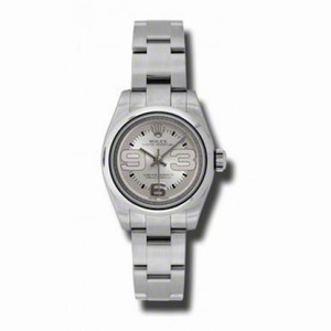 Rolex Silver Maxi Dial Stainless Steel Oyster Bracelet Ladies Watch 176200SMAXIO