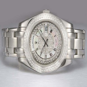Rolex Masterpiece 18239 Silver Stainless Steel Strap 40mm Diamond Dial Watch
