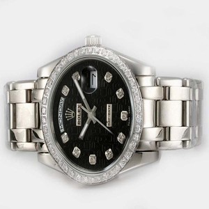 Rolex Masterpiece 18946 Stainless Steel with Diamond Bezel Mens Watch