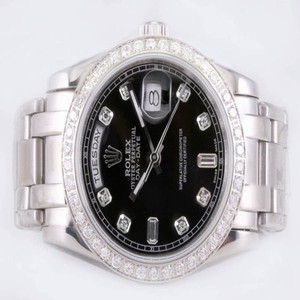 Rolex Masterpiece 18956 Automatic Black Dial Stainless Steel Bezel Watch