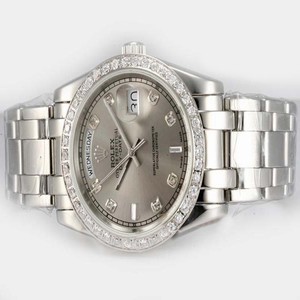 Rolex Masterpiece 18956 Grey Dial Stainless Steel with Diamond Bezel Automatic Watch