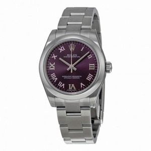Rolex Oyster Perpetual 31 mm Purple Dial Stainless Steel Ladies Watch 177200PURO