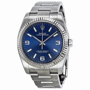 Rolex Oyster Perpetual 36 mm Blue Dial Stainless Steel Rolex Oyster Automatic Men's Watch 116034BLASO