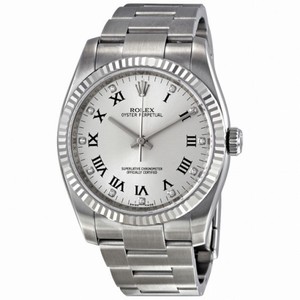 Rolex Oyster Perpetual 36 mm Silver Dial Stainless Steel Rolex Oyster Automatic Men's Watch 116034SDO