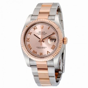 Rolex Oyster Perpetual 36  Automatic Pink Dial Steel and 18kt Everose Gold Men's Watch 116231PRO