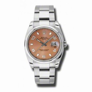 Rolex Oyster Perpetual Date Pink Dial Men's Watch 115200PASO