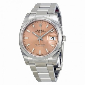 Rolex Oyster Perpetual Date 34 Pink Dial Stainless Steel Rolex Oyster Automatic Men's Watch 115200PSO