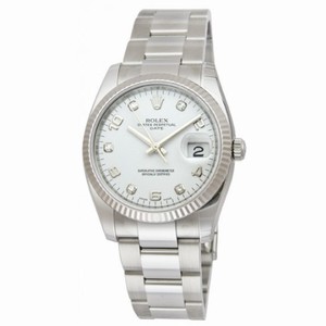 Rolex Oyster Perpetual Date White Dial Automatic Men's Watch 115234WDO
