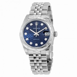 Rolex Oyster Perpetual Datejust 31 Blue Jubilee Diamond Dial Steel and 18K White Gold Ladies Automatic Watch X178344BLJDJ