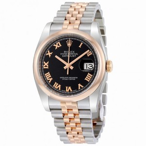 Rolex Oyster Perpetual Datejust 36 Black Dial Stainless Steel and 18K Everose Gold Rolex Jubilee Automatic Men's Watch 116201BKRJ