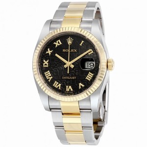 Rolex Datejust Black Jubilee Dial Automatic Stainless Steel and 18kt Yellow Gold Men's Watch 116233BKJRO