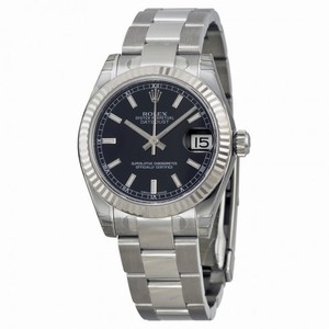 Rolex Datejust Black Dial Automatic Stainless Steel Ladies Watch 178274BKSO