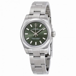 Rolex Oyster Perpetual Olive Green Dial Stainless Steel Ladies Watch 176200OVSO