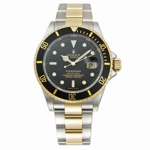 Rolex Submariner Black Index Dial Oyster Bracelet Two Tone Men's Watch 16613BKSO