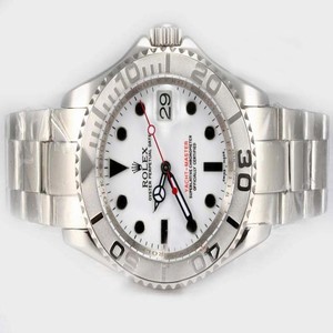 Rolex Yacht-Master 16622 Silver Stainless Steel Strap Mens Watch
