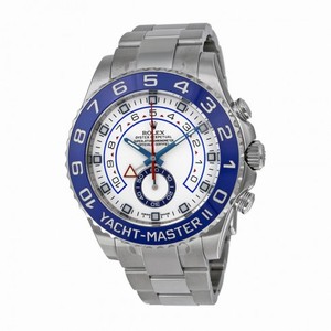Rolex Yacht-Master II White Dial Stainless Steel Rolex Oyster Automatic Men's Watch 116680WAO