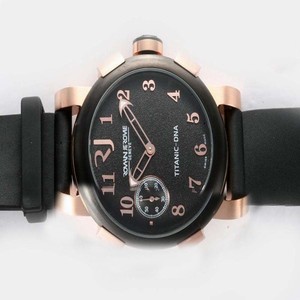 Romain Jerome Ceramic variations 1451 Round Rose Gold Case Mens Watch