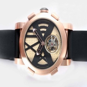 Romain Jerome Ceramic variations TO.T.BBBBB.00.BB Automatic Rose Gold Bezel Watch