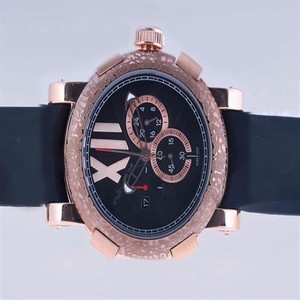 Romain Jerome Chronographes CH.TOXY3.BBBB.00.BB Round Blue Rubber Strap Blue Dial Watch