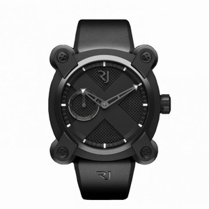 Romain Jerome Moon Invader Automatic Black Dial Black Rubber  Men's Watch RJ.M.AU.IN.001.01