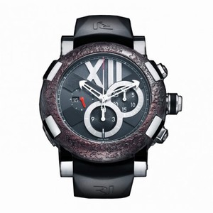 Romain Jerome Titanic DNA Black Dial Rusted Steel Rubber Men's Watch CHTOXY311BB00