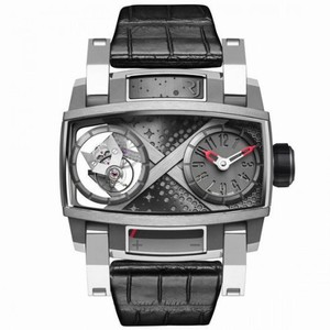 Romaine Jerome Moon-DNA Moon Orbiter Black Dial Black Leather Men's Watch RJ.M.TO.MO.001.01