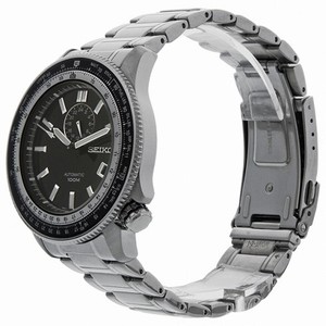 Seiko Superior Black Dial Black Rubber GMT Men's Watch SSA003J2