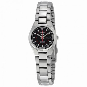 Seiko 5 Automatic Black Dial Stainless Steel Ladies Watch SYMC27