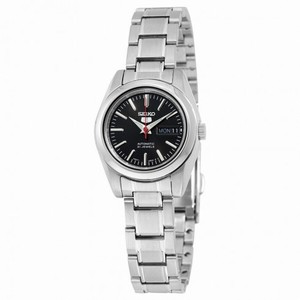 Seiko 5 Automatic Black Dial Stainless Steel Ladies Watch SYMK17